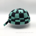 Black Blue Checkered Sailor Hat